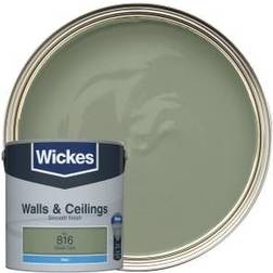 Wickes Vinyl Matt Emulsion Pastel Wall Paint Pastel Olive 2.5L