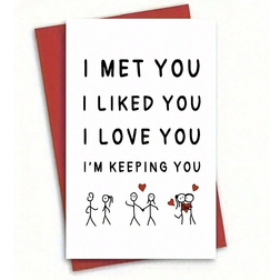 Shein I Like You Love You Greeting Card