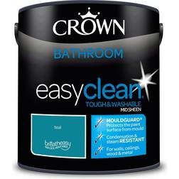 Crown Easyclean Mouldguard+ Mid Sheen Wall Paint Teal 2.5L