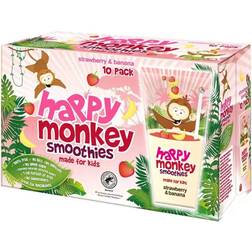 Happy Monkey Smoothies Strawberry & Banana 10 x 180 ml 18cl 10pack