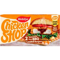 Birds Eye 2 Chicken Shop Tennessee Style BBQ Loaded Burgers 250g 250g
