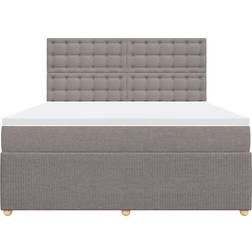 vidaXL Ramsäng Med Madrass Taupe 180x200 cm Tyg Ramsäng 180x200cm