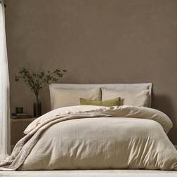 Yard Malton Single Linen Stripe Set - Duvet Cover Beige