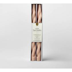 Threshold 4pk Taper Set Light Pink Twist Candle