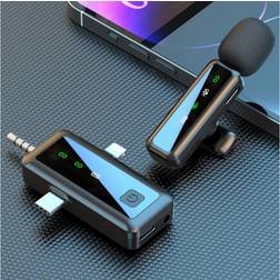 MTK 3 i 1 iP USB-C 3.5mm Trådlös Lavalier Mikrofon