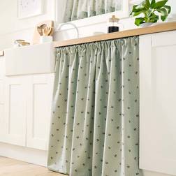 Dunelm Bees Undercounter Unlined Slot Top Curtain 115x90cm