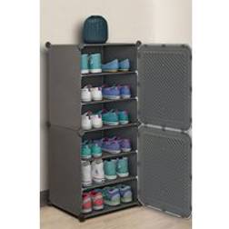 H&O Direct 6-Tier Dark Grey Cabinet One Size Shoe Rack