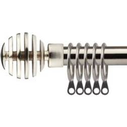 New Edge Blinds 16-19mm Geneva Extendable Metal Curtain Pole Set 170cm x 300cm