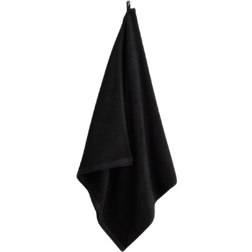 H&M Aus Frottee Schwarz 70x140 Badezimmerhandtuch Schwarz (140x70cm)