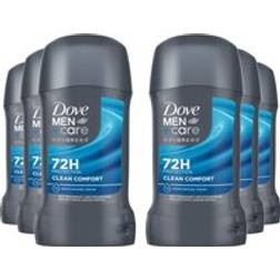 Dove Advanced Antiperspirant Deodorant Stick Clean Comfort 50ml 6pk