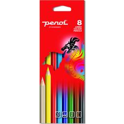 Penol Färgpennor JUMBO 8 färger