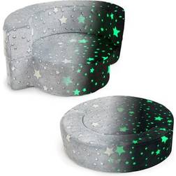 Costway Convertible Glow-in-the-Dark Kids Sofa