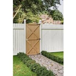 Living and Home 85cm W x 183cm H Garden Flat Top Pine Wood Gate Kit