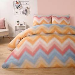 OHS Abstract Zigzag Set Double Duvet Cover Multicolour (200x200cm)