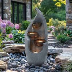 Charles Bentley Tiber Cascading Water Feature One Size Grey