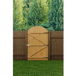 Living and Home Semi Braced Arch Top Strong Wooden Garden Gate 90cm W x 150cm H - Natural - One Size