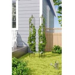 Living and Home 2 Pieces 5FT 1.6m Garden Obelisk Plastics Trellis