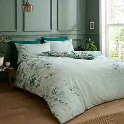 RHS Scenic Leaves Set - Duvet Cover White, Green