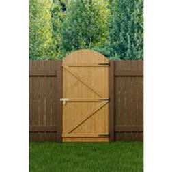 Living and Home Semi Braced Arch Top Strong Wooden Garden Gate 90cm W x 180cm H - Natural - One Size