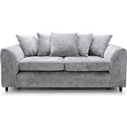 Furniture 786 Keria Chenille Fabric 3 Seater Silver One Size Sofa