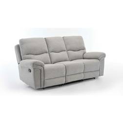 More4Homes Fosse 3 Seater Manual Recliner Light Grey Sofa