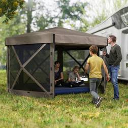 OutSunny Hexagon Pop Up Gazebo 3 x 3 m with 5 Sides