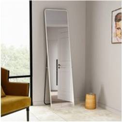 H&O Direct White Bedroom Wall Mounted Full Length 37cm W x 147cm H Floor Mirror