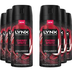Lynx Men Deodorant Body Spray Cherry Spritz 150ml 6 Pack