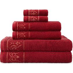 Elegant Scroll One Size Bath Towel Red (132.1x68.6cm)