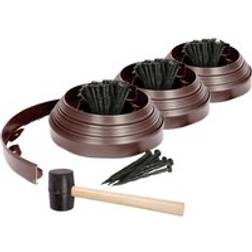 Harbour Housewares Flexible Plastic Lawn Edging 30m x 4cm Brown