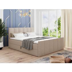Silape Boxspringbett Star Lux mit Fußteil 180 x 200 cm Beige Betten-Sets