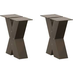 vidaXL X-Shaped Coffee 30 x 30-31 cm 2 pcs Table Leg