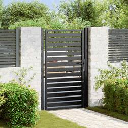 vidaXL Garden Gate Lockable Black 100x150 cm