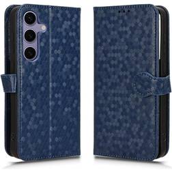 GANGXUN Blue Case for Samsung Galaxy S24 Fe 5G Magnetic Clasp Leather Wallet Cover