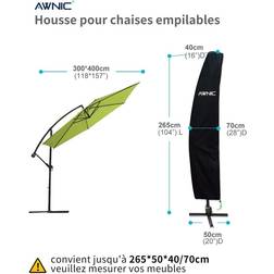 Awnic AWNIC Parasol Cover Cantilever with Telescopic Rod