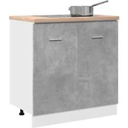 vidaXL Underskåp För Diskho Betonggrå 80 x 46 x 81,5 cm Konstruerat Trä Förvaringsskåp