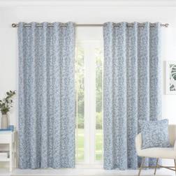 Sundour Sade Eyelet Curtains 66x54 in Blue