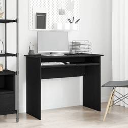 vidaXL 90 x 50 x 74 cm Konstrueret Træ Sort Egetræsfarve Skrivebord
