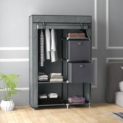 Homcom Fabric Portable with 2 Fabric Drawers Wardrobe