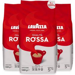 Lavazza Qualita Rossa Coffee Beans 1kg 3 Bags 1000g