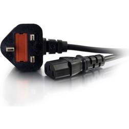 C2G 2 Metre UK Power Cable IEC320C13 to BS 1363 6 Foot Kettle Lead Power Cord Black