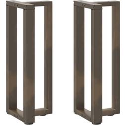 vidaXL Konsolbordsben T-Formet 2 Stk Naturstål 38 x 25 x (72-73) cm Stål Bordben