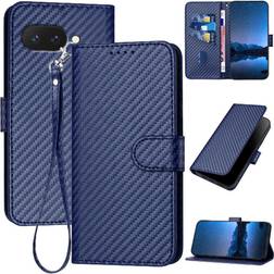 GANGXUN Flip Case for Google Pixel 9a Carbon Fiber Surface