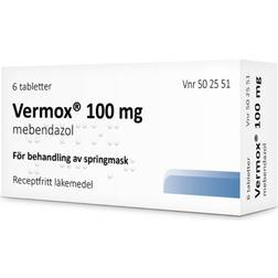 Vermox Tablett 100 mg 6 st 60 st Tablett