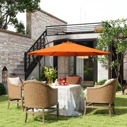 OutSunny Cantilever Parasol Banana Umbrella with Crank and Tilt 3 m