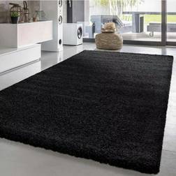 Shaggy Rugs UK Modern Non Slip Extra Large Thick Shaggy Rug 200x290 cm Black