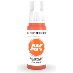 AK Interactive Fluorescent Orange 17ml 3rd Gen Acrylic Model Paint