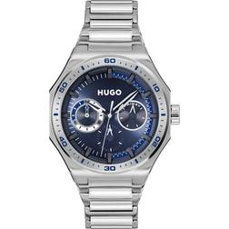 HUGO Orologio Color Argento Con Quadrante Blu