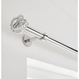Dunelm Cecile Extendable Metal Eyelet Curtain Pole - Chrome