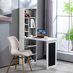 Westwood With Shelves L-Shape Convert Fold Computer Work Table Writing Desk